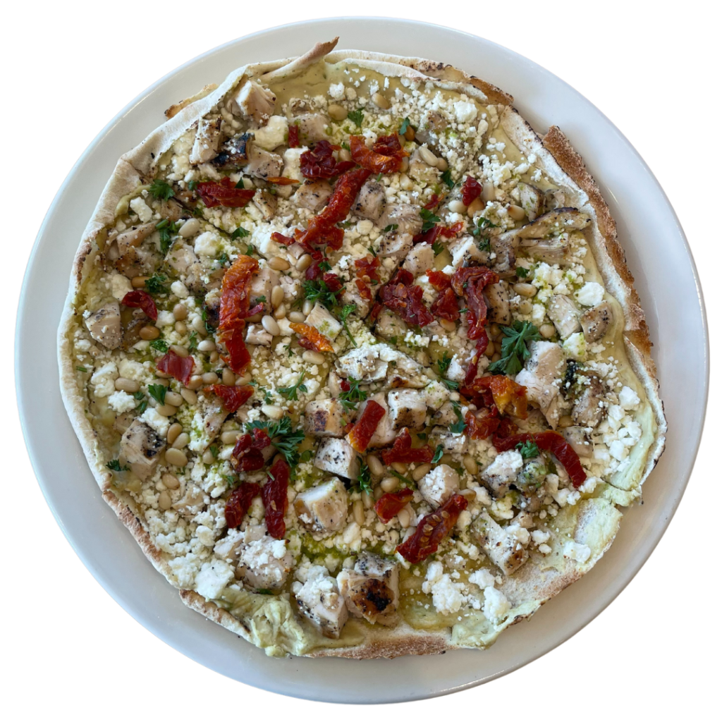 chicken pesto pitza