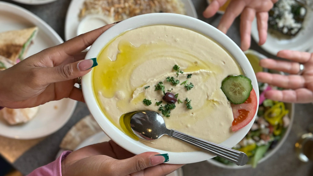 Connecting over food and sharing hummus,