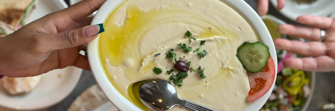 Connecting over food and sharing hummus,